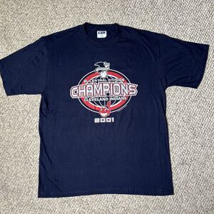 Vintage Cleveland Indians T Shirt Men’s XL Blue 2001 Y2K MLB Baseball